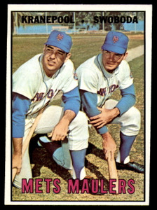 1967 Topps #186 Ed Kranepool/Ron Swoboda Mets Maulers VG New York Mets 