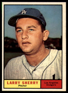 1961 Topps #412 Larry Sherry VG Los Angeles Dodgers 
