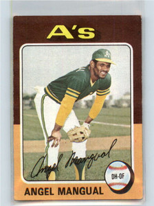 1975 Topps #452 Angel Mangual VG Oakland Athletics 