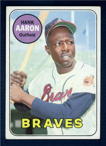1969 Topps #100 Hank Aaron VG Atlanta Braves 