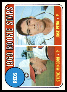 1969 Topps #339 Steve Mingori/Jose Pena Reds Rookies VG RC Rookie Cincinnati Reds 