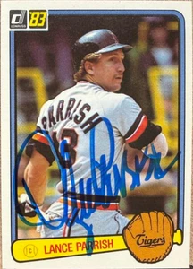 Lance Parrish Autographed 1983 Donruss #407 Detroit Tigers Card