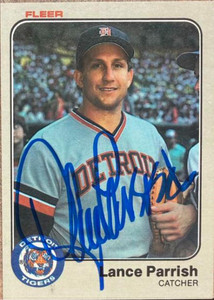 Lance Parrish Autographed 1983 Fleer #337 Detroit Tigers Card