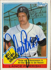 Lance Parrish Autographed 1983 Topps #4 Detroit Tigers Card