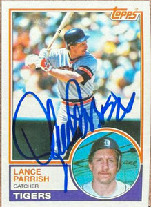 Lance Parrish Autographed 1983 Topps #285 Detroit Tigers Card