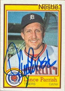 Lance Parrish Autographed 1984 Topps Nestle Dream Team #8 Detroit Tigers Card