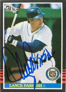 Lance Parrish Autographed 1985 Donruss #49 Detroit Tigers Card