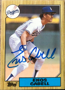Enos Cabell Autographed 1987 Topps Tiffany #509
