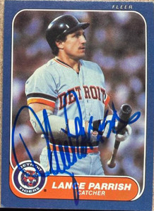 Lance Parrish Autographed 1986 Fleer #234 Detroit Tigers Card