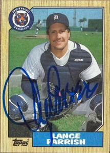 Lance Parrish Autographed 1987 Topps #791 Detroit Tigers Card
