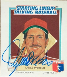 Lance Parrish Autographed 1988 Parker Bros. Starting Lineup Talking Baseball Philadelphia Phillies #11