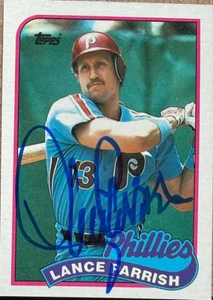 Lance Parrish Autographed 1989 Topps #470 Philadelphia Phillies Card