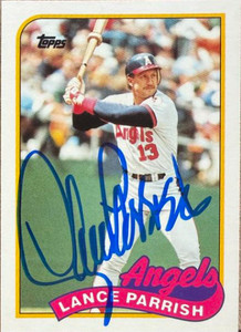 Lance Parrish Autographed 1989 Topps Traded #96T California Angels Card