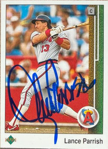 Lance Parrish Autographed 1989 Upper Deck #775 California Angels Card