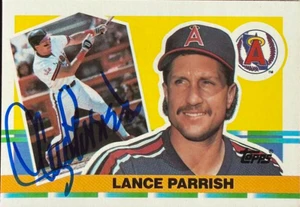 Lance Parrish Autographed 1990 Topps Big #323 California Angels Card