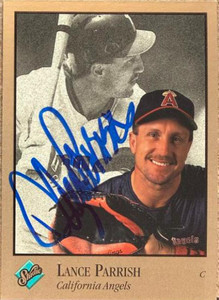 Lance Parrish Autographed 1992 Studio #149 California Angels Card