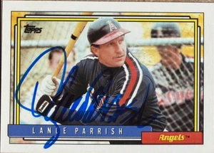 Lance Parrish Autographed 1992 Topps #360 California Angels Card