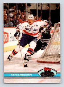 1991-92 Topps Stadium Club #396 Ken Sabourin NM-MT Washington Capitals 