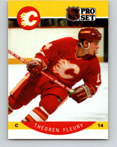 1990-91 Pro Set #33 Theo Fleury NM-MT  Calgary Flames 