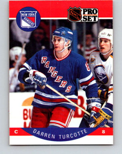 1990-91 Pro Set #208 Darren Turcotte NM-MT  RC Rookie New York Rangers 