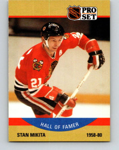 1990-91 Pro Set #405 Stan Mikita HOF NM-MT  Chicago Blackhawks 