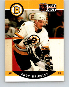 1990-91 Pro Set #406 Andy Brickley NM-MT  Boston Bruins 