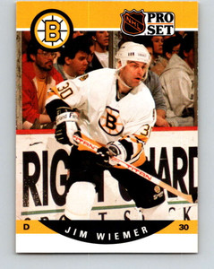 1990-91 Pro Set #413 Jim Wiemer NM-MT  Boston Bruins 
