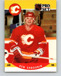 1990-91 Pro Set #596 Ken Sabourin NM-MT  Calgary Flames 
