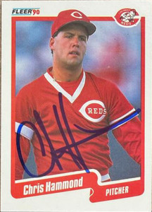Chris Hammond Autographed 1990 Fleer #421 Cincinnati Reds Card