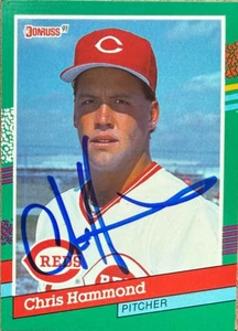 Chris Hammond Autographed 1991 Donruss #759 Cincinnati Reds Card