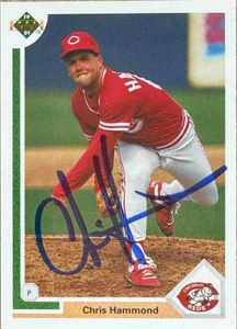 Chris Hammond Autographed 1991 Upper Deck #748 Cincinnati Reds Card