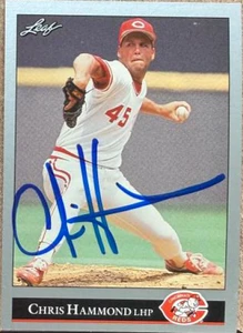 Chris Hammond Autographed 1992 Leaf #178 Cincinnati Reds Card