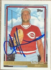 Chris Hammond Autographed 1992 Topps Gold #744 Cincinnati Reds Card