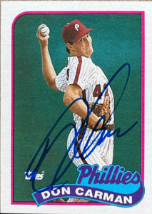 Don Carman Autographed 1989 Topps #154