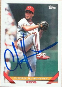 Chris Hammond Autographed 1993 Topps #437 Cincinnati Reds Card