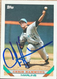 Chris Hammond Autographed 1993 Topps Traded #86T Florida Marlins Card