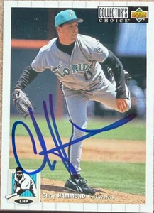 Chris Hammond Autographed 1994 Collector's Choice #362 Florida Marlins Card