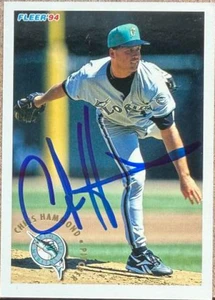 Chris Hammond Autographed 1994 Fleer #467 Florida Marlins Card