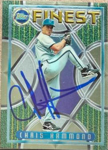 Chris Hammond Autographed 1995 Topps Finest #315 Florida Marlins Card