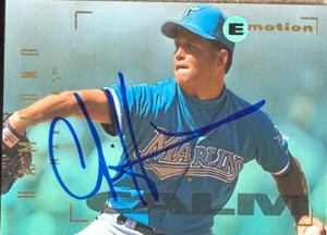 Chris Hammond Autographed 1995 SkyBox E-Motion #130 Florida Marlins Card