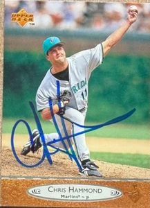 Chris Hammond Autographed 1996 Upper Deck #336 Florida Marlins Card