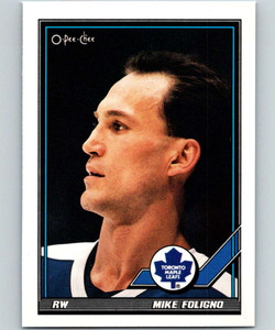 1991-92 O-Pee-Chee #18 Mike Foligno NM-MT  Buffalo Sabres 