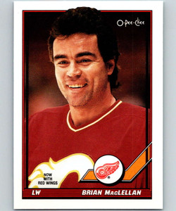 1991-92 O-Pee-Chee #50 Brian MacLellan NM-MT  Calgary Flames 