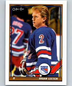 1991-92 O-Pee-Chee #108 Brian Leetch NM-MT  New York Rangers 