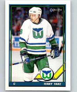 1991-92 O-Pee-Chee #169 Terry Yake NM-MT  Hartford Whalers 