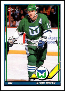 1991-92 O-Pee-Chee #285 Kevin Dineen NM-MT  Hartford Whalers 