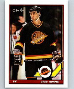 1991-92 O-Pee-Chee #340 Greg Adams NM-MT  Vancouver Canucks 