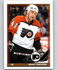 1991-92 O-Pee-Chee #399 Mark Pederson NM-MT  Philadelphia Flyers 