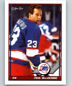 1991-92 O-Pee-Chee #463 Paul MacDermid NM-MT  Winnipeg Jets 