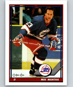1991-92 O-Pee-Chee #477 Moe Mantha NM-MT  Winnipeg Jets 